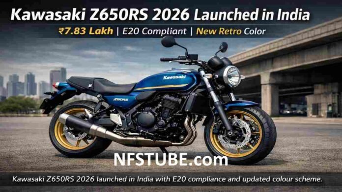 Kawasaki Z650RS 2026 launched in India in metallic blue with neo-retro design - NFSTUBE