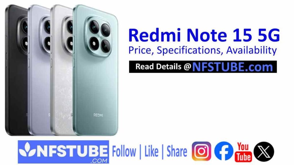 Redmi Note 15 5G launched in India with curved AMOLED display and 108MP camera - NFSTUBE