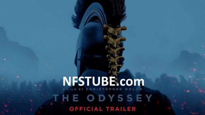 The Odyssey official trailer visual showing a warrior figure from behind in a mythological setting - Christopher Nolan’s 2026 epic