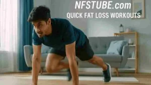 young boy doing a quick home fat-loss workout at home without equipment.