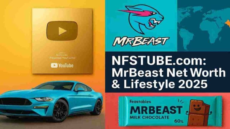 MrBeast’s luxury lifestyle 2025 -car, chocolate, play button, and global map. MrBeast Net Worth