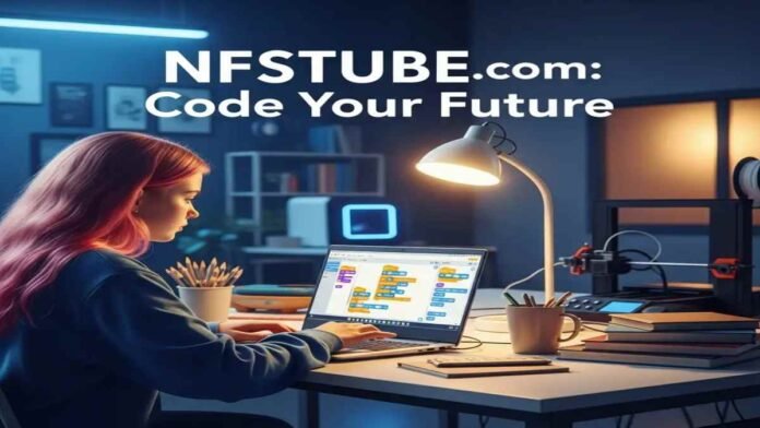 Learning Coding Early- Gen Z student learning to code on laptop