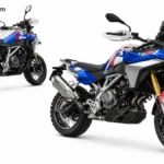 BMW F 450 GS adventure bike dual view with clean background and off road design details