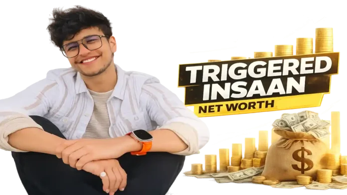 Triggered Insaan net worth 2026 banner featuring Nischay Malhan with income and lifestyle theme