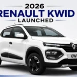 2026 Renault Kwid facelift in white showcasing the updated front design, new Renault logo and refreshed styling launched in India.